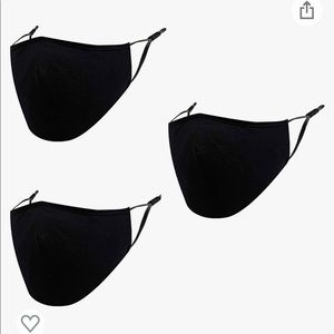 Black Face Masks Reusable Women Men